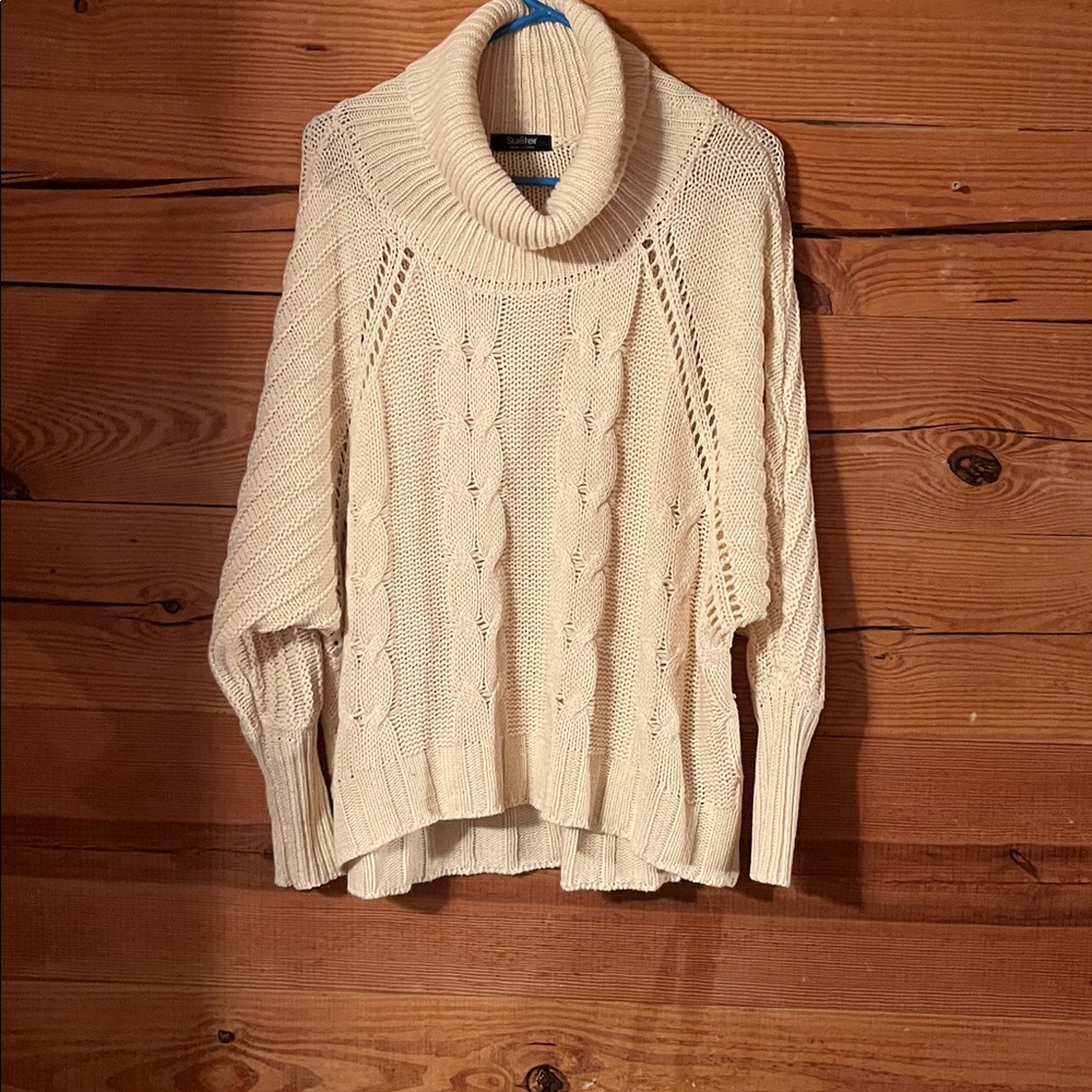 Cozy Cream Cable Knit Turtleneck Sweater